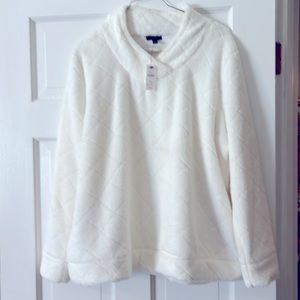 Talbots fuzzy cozy pullover. Xl petite